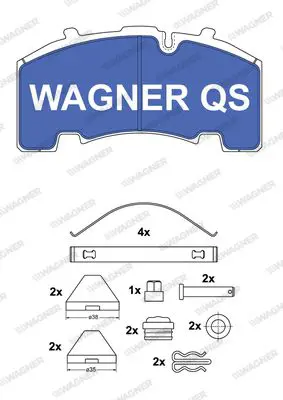 Handler.Part Brake pad set, disc brake WAGNER 2926404950 1