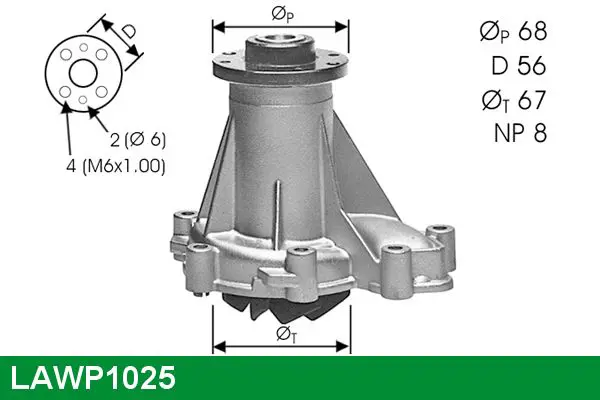 Handler.Part Water pump Lucas LAWP1025 1