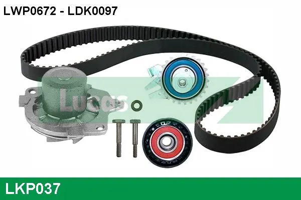 Handler.Part Water pump & timing belt set Lucas LKP037 1