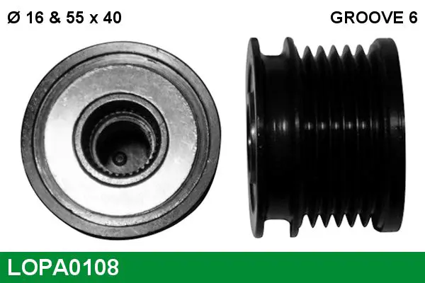 Handler.Part Alternator freewheel clutch Lucas LOPA0108 1