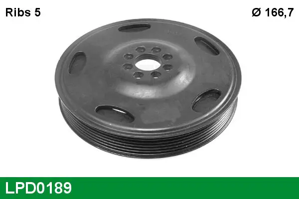 Handler.Part Belt pulley, crankshaft Lucas LPD0189 1