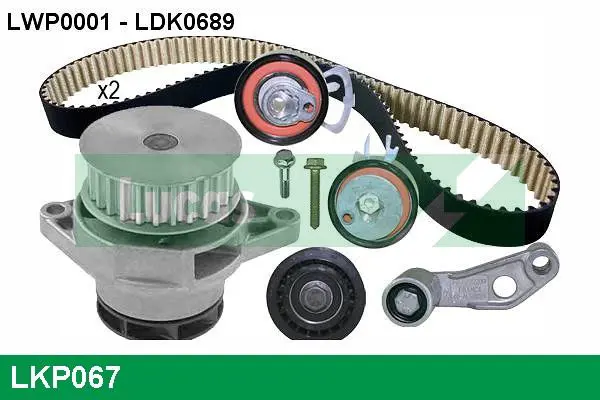 Handler.Part Water pump & timing belt set Lucas LKP067 1