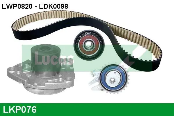 Handler.Part Water pump & timing belt set Lucas LKP076 1