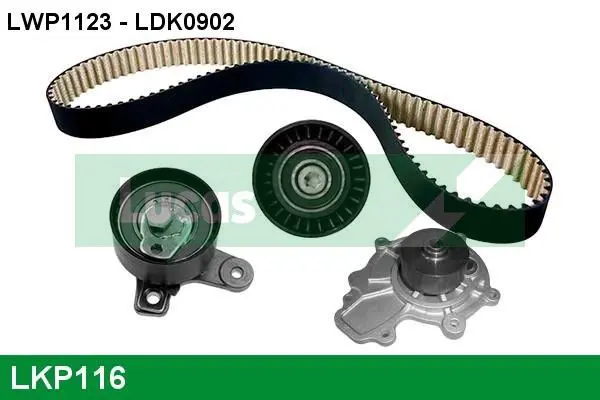 Handler.Part Water pump & timing belt set Lucas LKP116 1