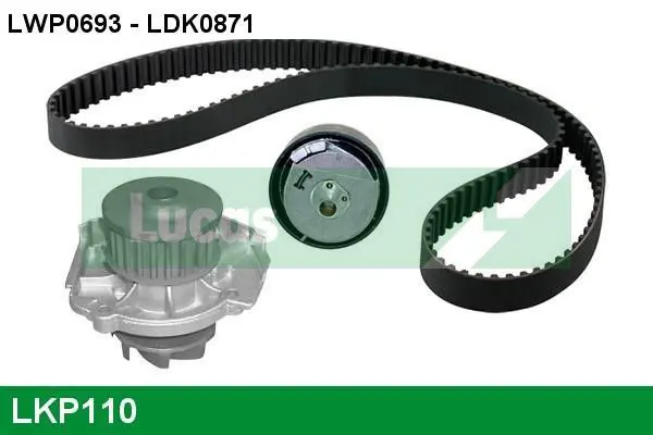 Handler.Part Water pump & timing belt set Lucas LKP110 1