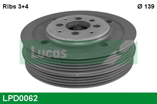 Handler.Part Belt pulley, crankshaft Lucas LPD0062 1