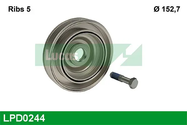 Handler.Part Belt pulley, crankshaft Lucas LPD0244 1