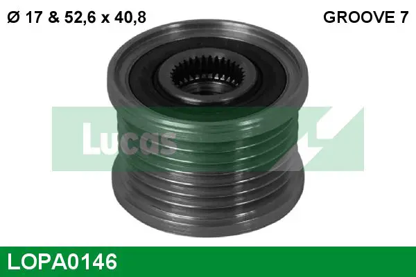 Handler.Part Alternator freewheel clutch Lucas LOPA0146 1