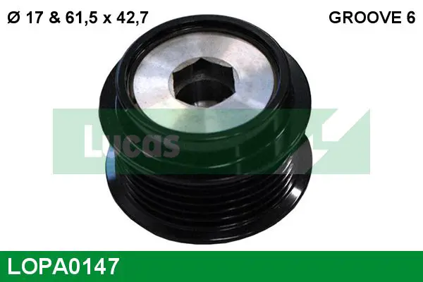 Handler.Part Alternator freewheel clutch Lucas LOPA0147 1