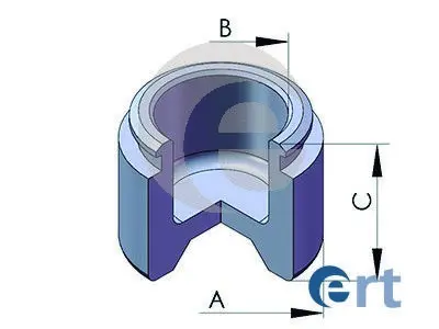 Handler.Part Piston, brake caliper ERT 151235C 1