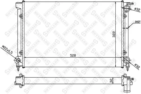 Handler.Part Radiator, engine cooling Stellox 1025000SX 1