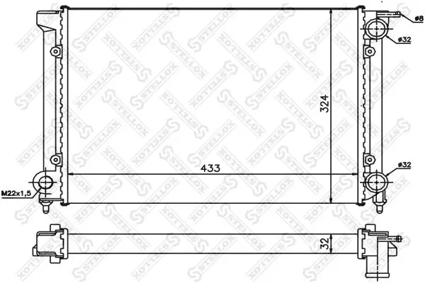 Handler.Part Radiator, engine cooling Stellox 1025004SX 1