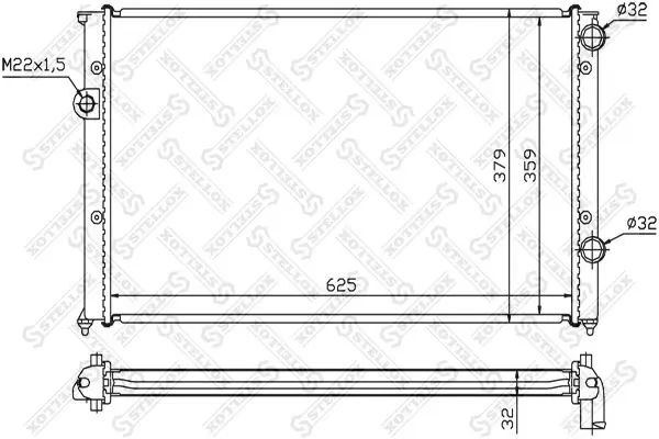 Handler.Part Radiator, engine cooling Stellox 1025009SX 1