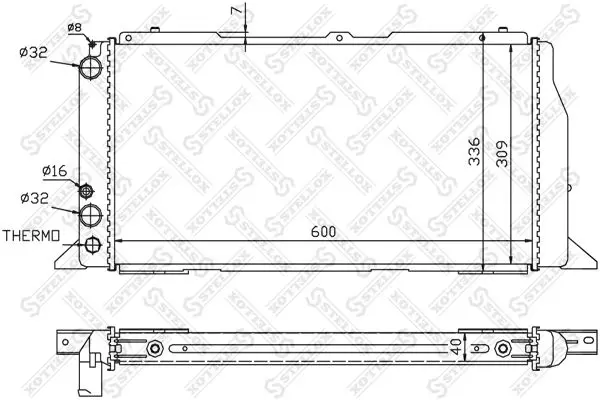 Handler.Part Radiator, engine cooling Stellox 1025020SX 1