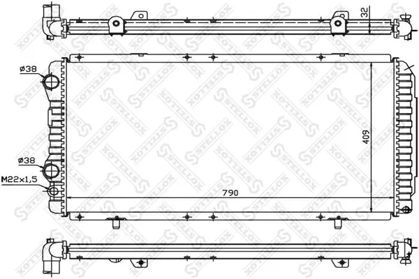 Handler.Part Radiator, engine cooling Stellox 1025027SX 1