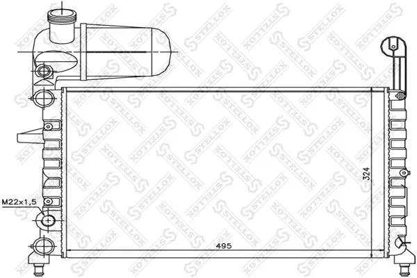 Handler.Part Radiator, engine cooling Stellox 1025030SX 1