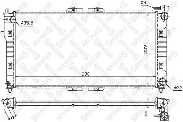 Handler.Part Radiator, engine cooling Stellox 1025033SX 1