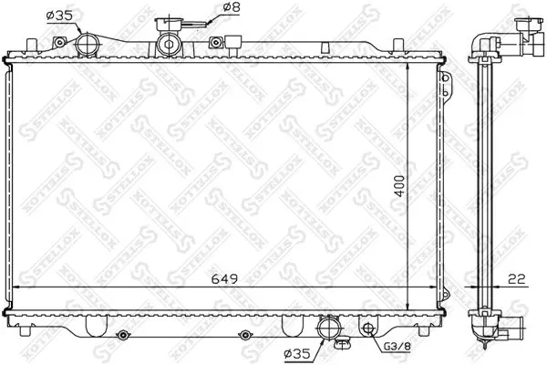 Handler.Part Radiator, engine cooling Stellox 1025034SX 1