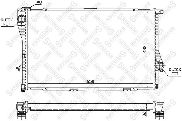 Handler.Part Radiator, engine cooling Stellox 1025044SX 1