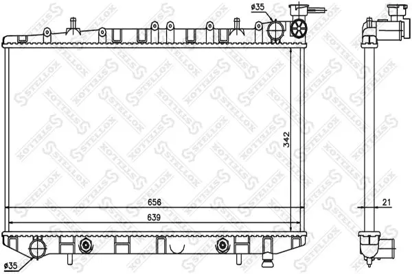 Handler.Part Radiator, engine cooling Stellox 1025045SX 1