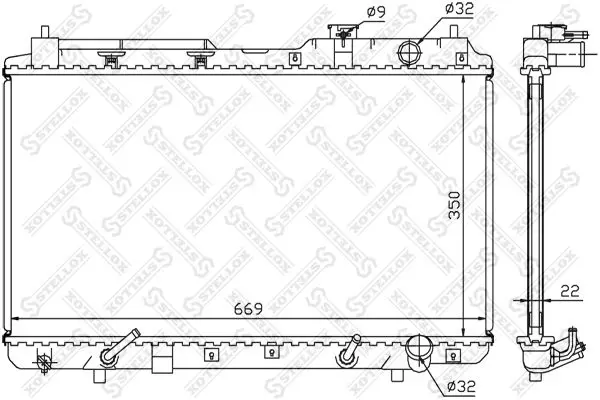 Handler.Part Radiator, engine cooling Stellox 1025050SX 1