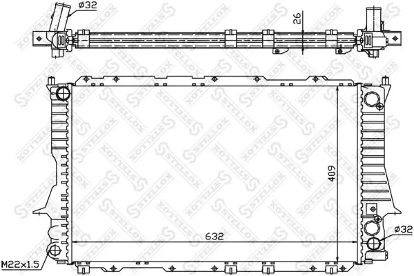 Handler.Part Radiator, engine cooling Stellox 1025053SX 1