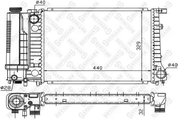 Handler.Part Radiator, engine cooling Stellox 1025054SX 1