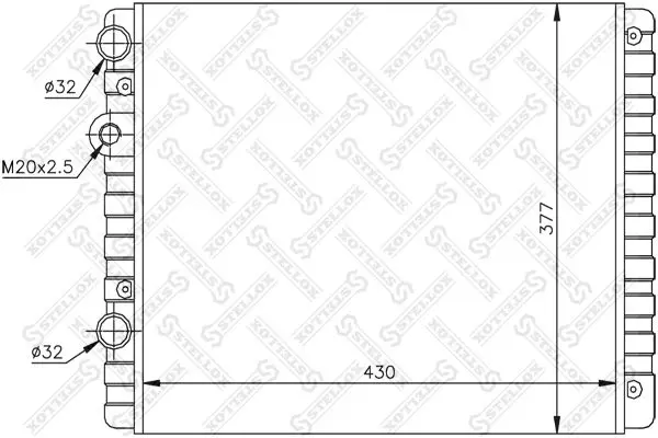 Handler.Part Radiator, engine cooling Stellox 1025070SX 1