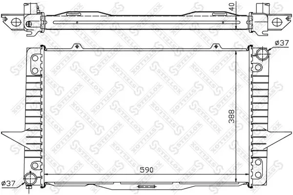 Handler.Part Radiator, engine cooling Stellox 1025074SX 1