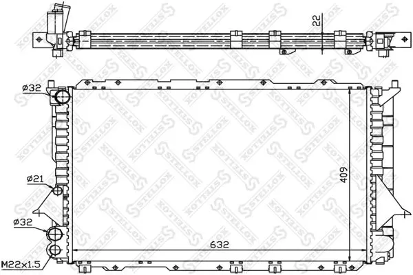 Handler.Part Radiator, engine cooling Stellox 1025081SX 1