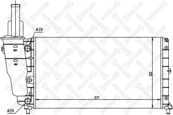 Handler.Part Radiator, engine cooling Stellox 1025084SX 1