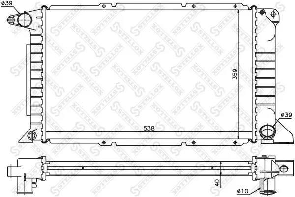 Handler.Part Radiator, engine cooling Stellox 1025085SX 1