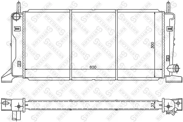 Handler.Part Radiator, engine cooling Stellox 1025086SX 1