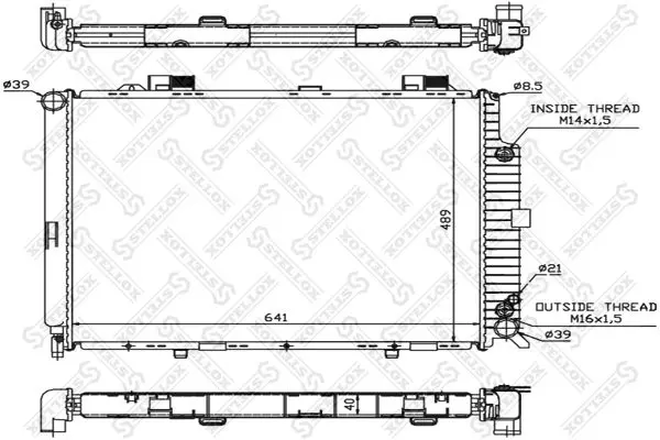 Handler.Part Radiator, engine cooling Stellox 1025092SX 1