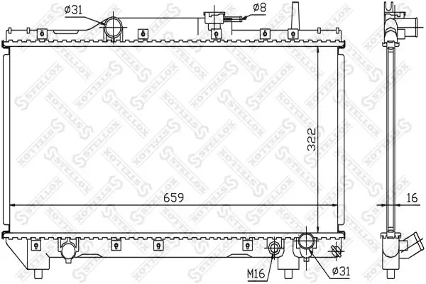 Handler.Part Radiator, engine cooling Stellox 1025116SX 1