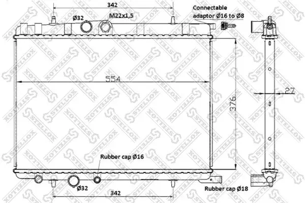 Handler.Part Radiator, engine cooling Stellox 1025120SX 1