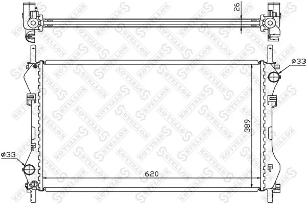 Handler.Part Radiator, engine cooling Stellox 1025132SX 1