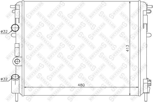 Handler.Part Radiator, engine cooling Stellox 1025134SX 1