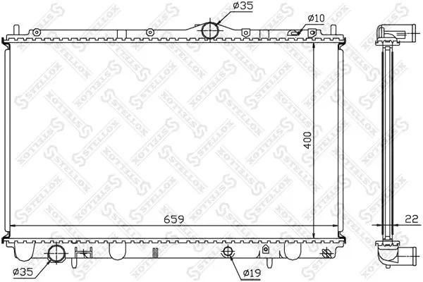 Handler.Part Radiator, engine cooling Stellox 1025142SX 1