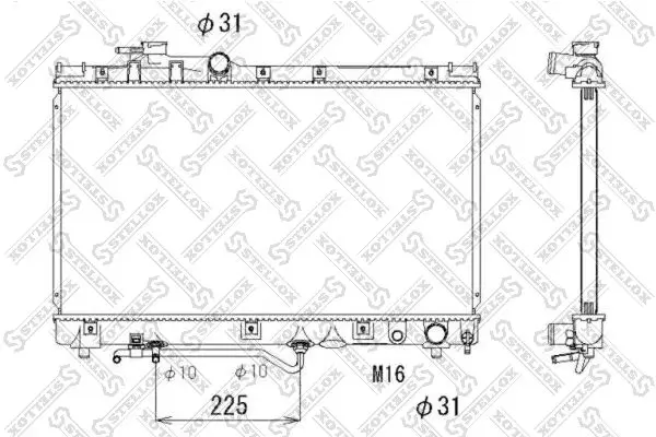 Handler.Part Radiator, engine cooling Stellox 1025150SX 1