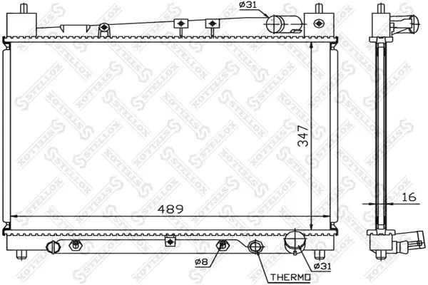 Handler.Part Radiator, engine cooling Stellox 1025151SX 1