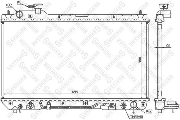 Handler.Part Radiator, engine cooling Stellox 1025152SX 1