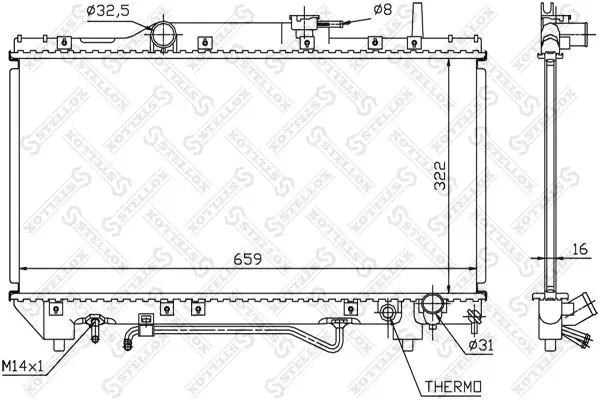 Handler.Part Radiator, engine cooling Stellox 1025154SX 1