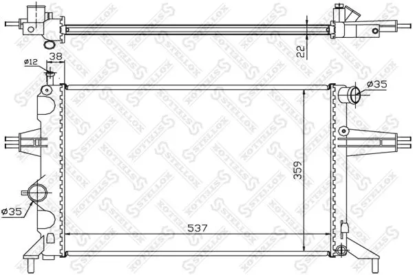 Handler.Part Radiator, engine cooling Stellox 1025163SX 1