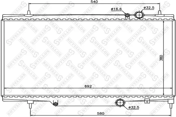 Handler.Part Radiator, engine cooling Stellox 1025164SX 1