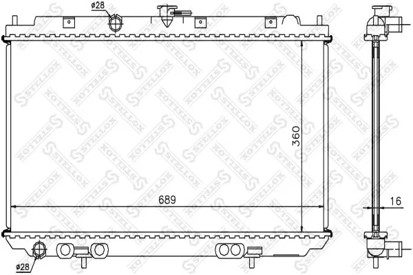 Handler.Part Radiator, engine cooling Stellox 1025167SX 1