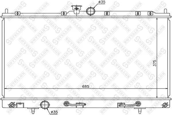 Handler.Part Radiator, engine cooling Stellox 1025169SX 1