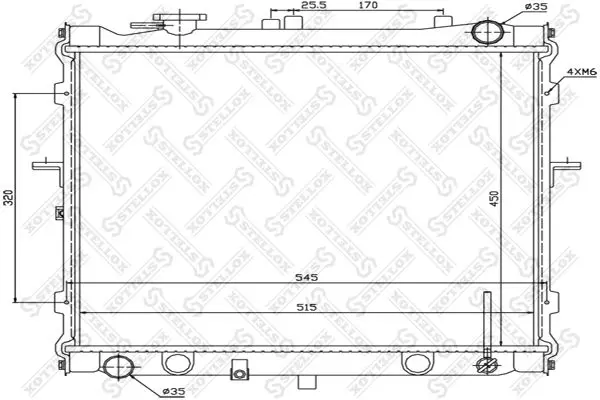 Handler.Part Radiator, engine cooling Stellox 1025170SX 1