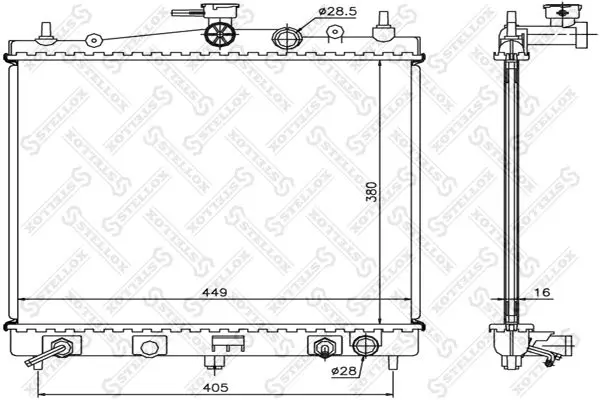 Handler.Part Radiator, engine cooling Stellox 1025190SX 1