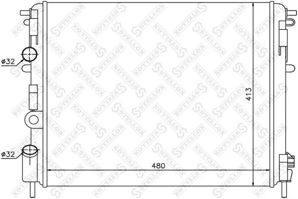 Handler.Part Radiator, engine cooling Stellox 1025192SX 1